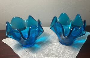 Viking Bluenique 6 petal candleholders